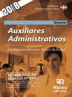 cover image of Auxiliares Administrativos. Osakidetza-Servicio Vasco de Salud. Temario